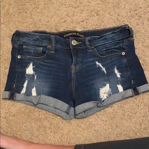 Distressed shorts